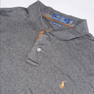 Ralph Lauren Charcoal Polo Long Sleeve  Shirt for Men